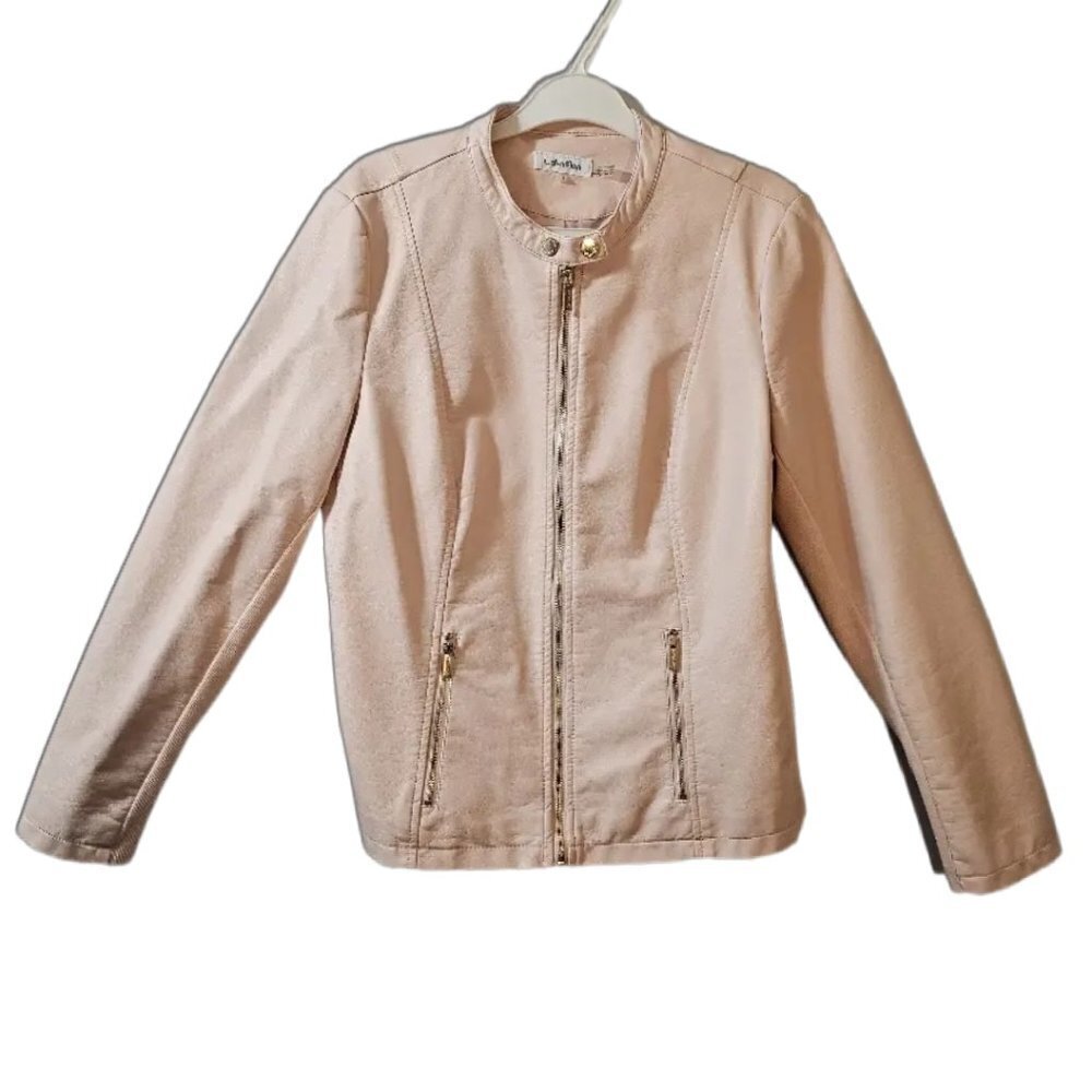 Calvin  Klein Pink Moto Jacket Sz Lg
